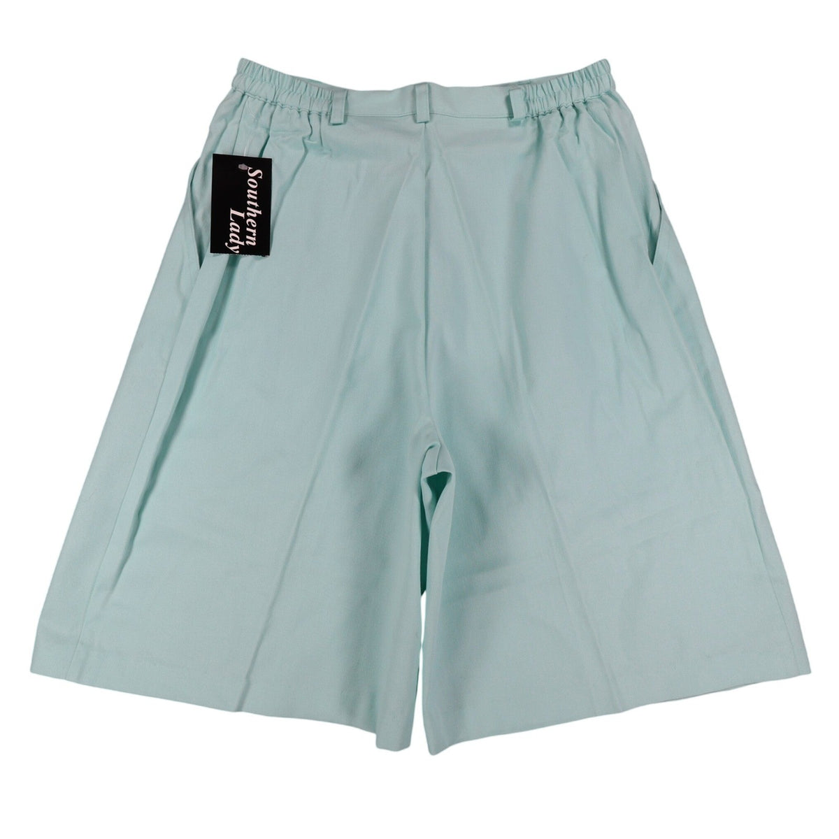 Vintage Southern Lady Aqua Pleated Twill Shorts High Waist Size 10 NWT