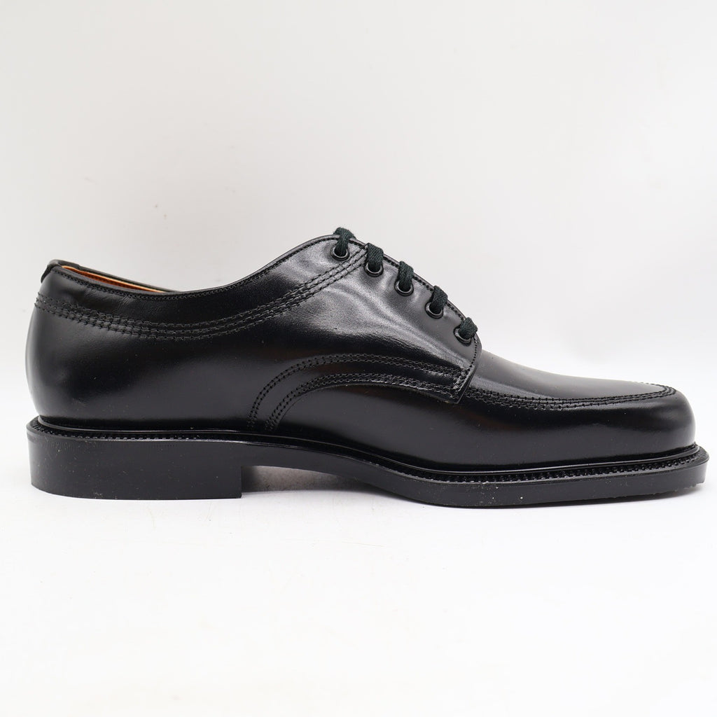 Vintage Sandy McGee Black Leather Moc Toe Derby Shoes Men’s 10 USA Made Deadstock