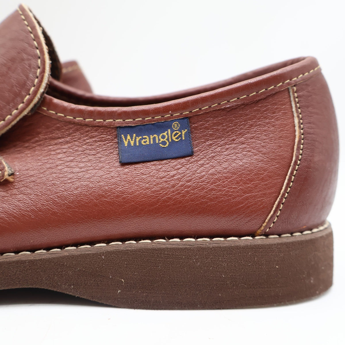 Vintage 1970s Wrangler Brown Leather Tassel Moc Toe Loafers Men’s 7.5M Deadstock