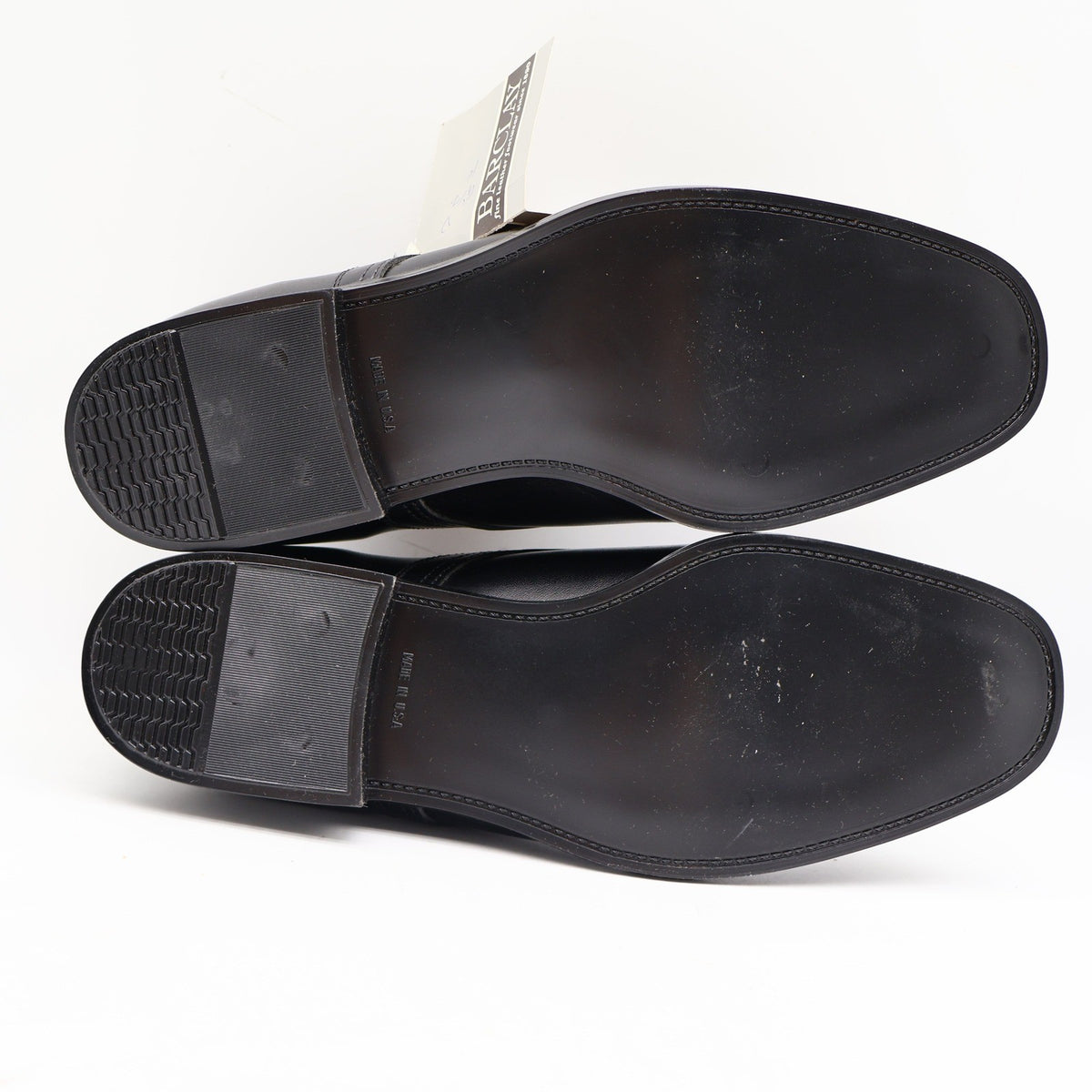 Vintage Barclay by Endicott Johnson Black Split Toe Oxford Shoes Men’s 10.5D USA Made NOS