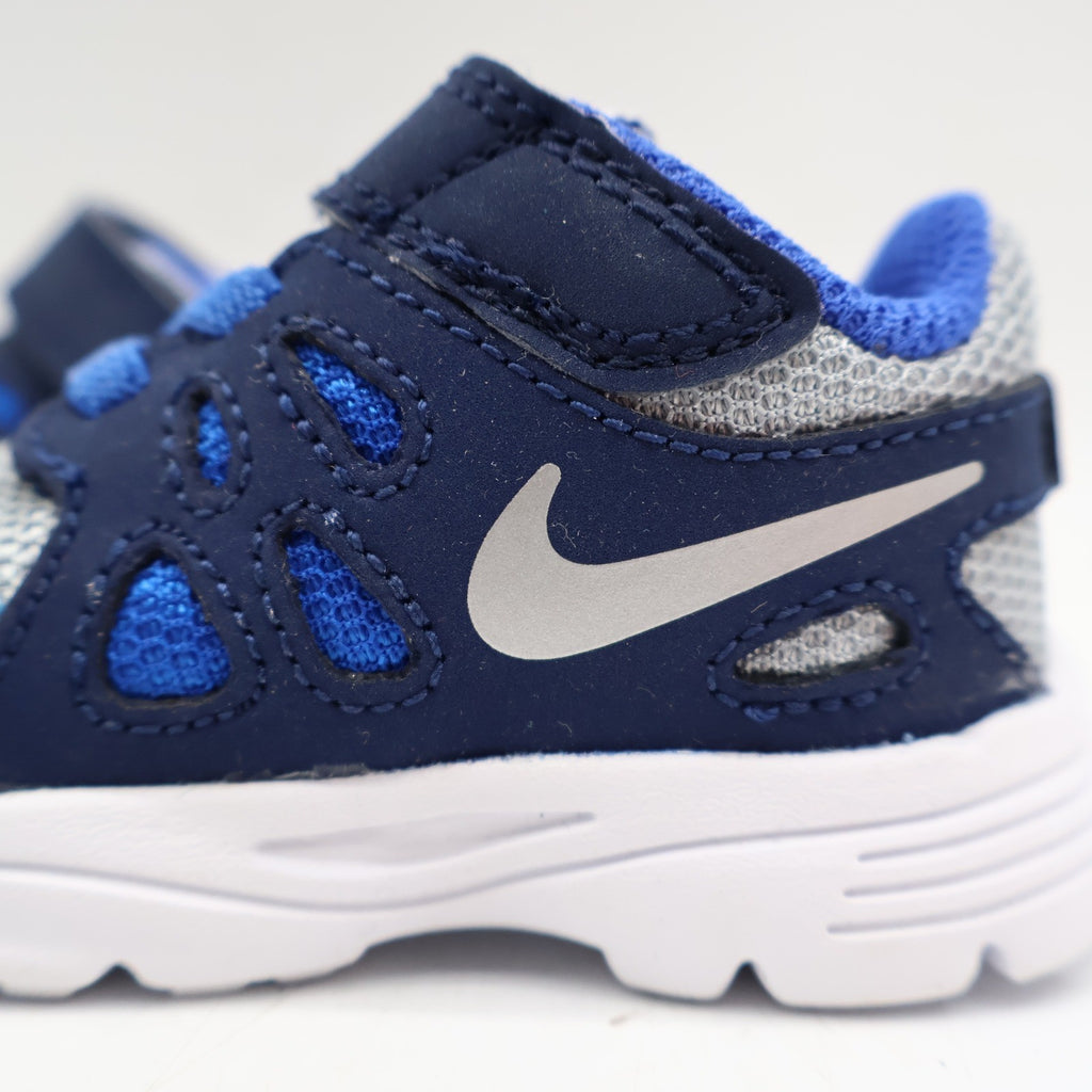 Nike Revolution 2 TDV Toddler 2C Wolf Grey Lyon Blue Mesh Running Shoes 2014 555084-018 – photo 7 of 17