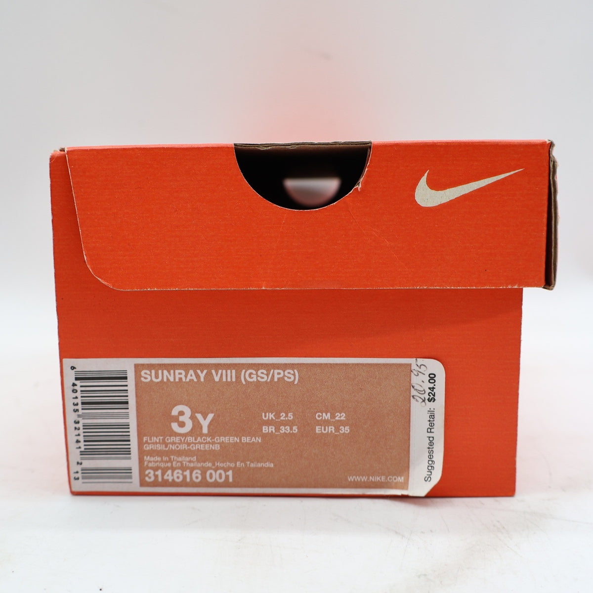 Nike Sunray VIII GS PS Kids 3Y Grey Green Black Water Sandals Deadstock 314616-001 – photo 15 of 17