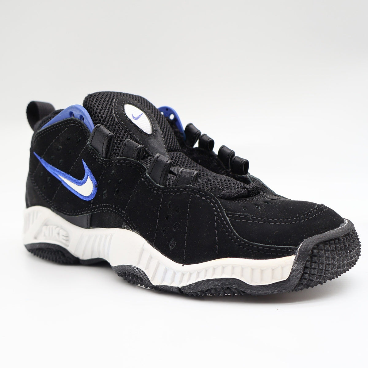 Nike Assert Force BG Kids 4Y Vintage 1998 Deadstock Black Blue Basketball Shoes