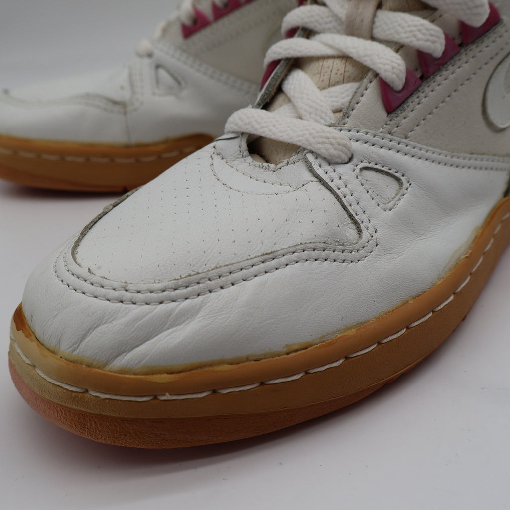 Nike Kiara II High Womens 6.5 Vintage 80s Deadstock White Shy Pink Leather Sneakers