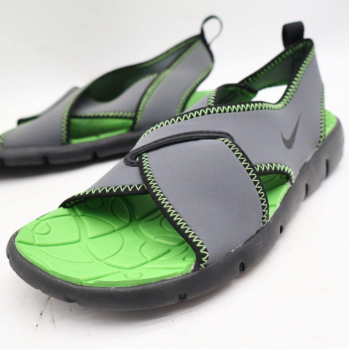 Nike Sunray VIII GS PS Kids 3Y Grey Green Black Water Sandals Deadstock 314616-001 – photo 4 of 17