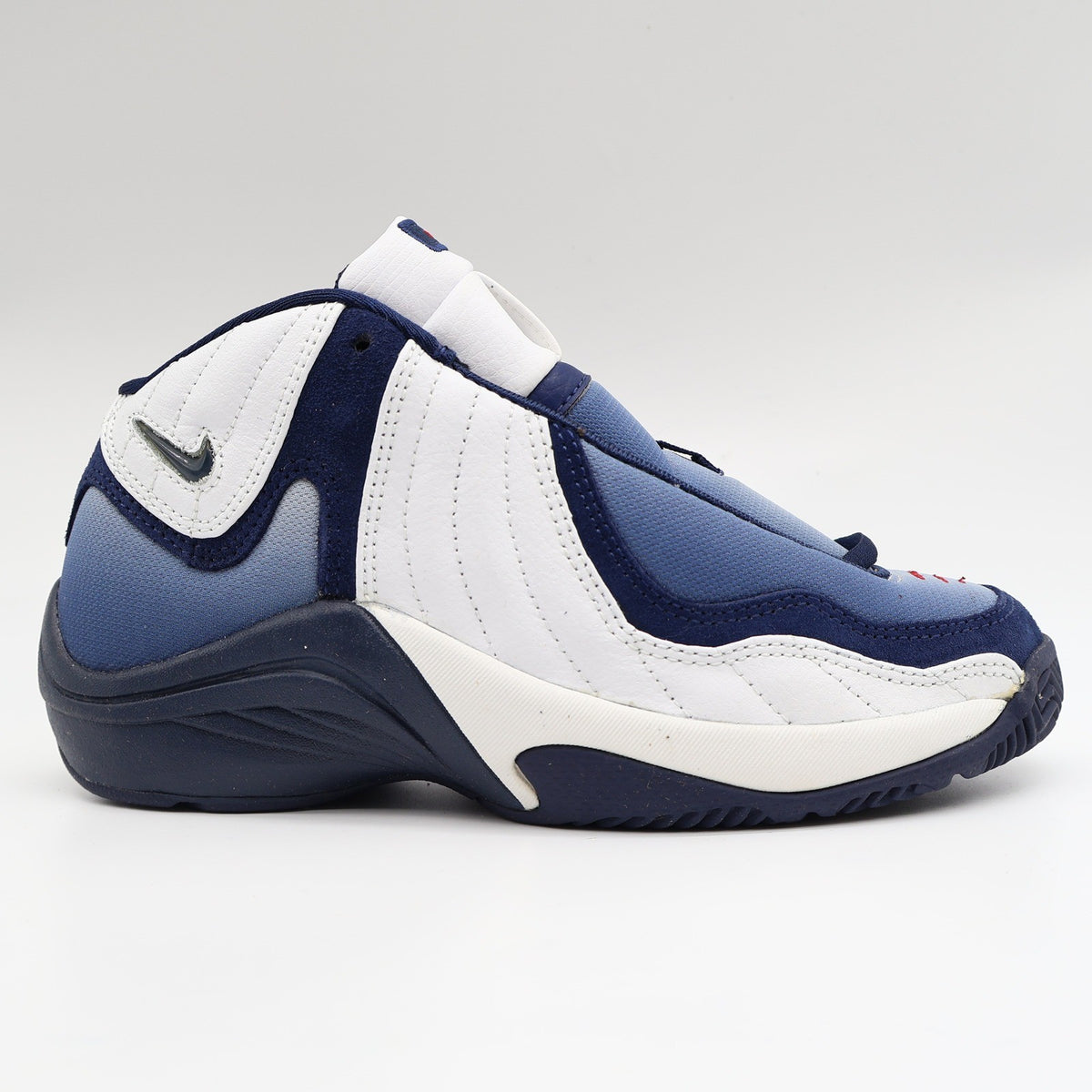 Nike Air Flight 00 GS Kids 5Y Vintage 2000 Deadstock White Navy Blue Basketball Shoes