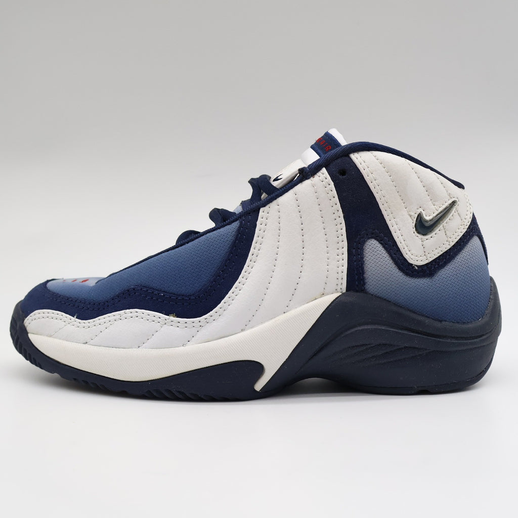 Nike Air Flight 00 GS Kids 5Y Vintage 2000 Deadstock White Navy Blue Basketball Shoes