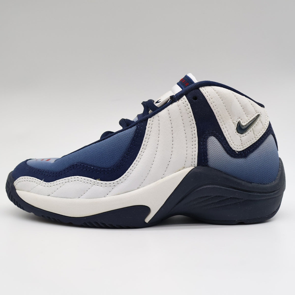 Nike Air Flight 00 GS Kids 5Y Vintage 2000 Deadstock White Navy Blue Basketball Shoes