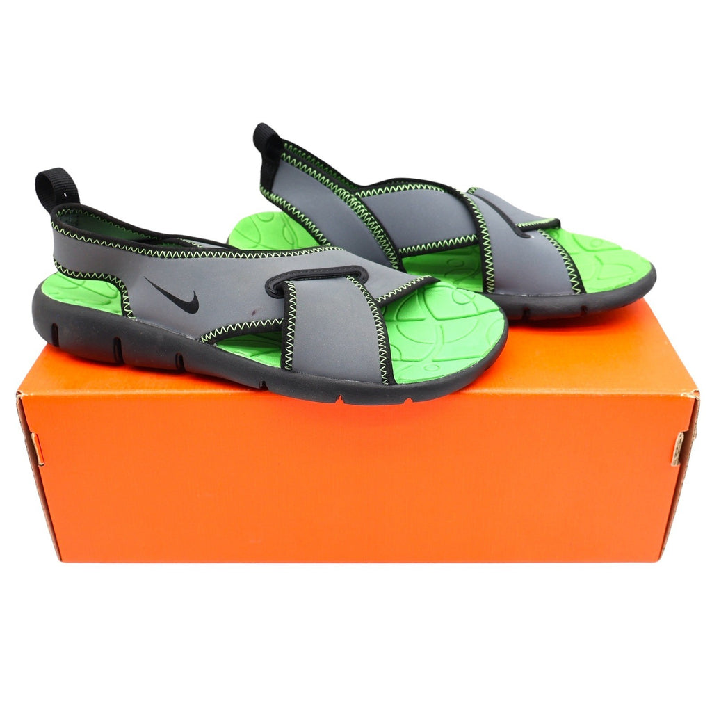 Nike Sunray VIII GS PS Kids 3Y Grey Green Black Water Sandals Deadstock 314616-001