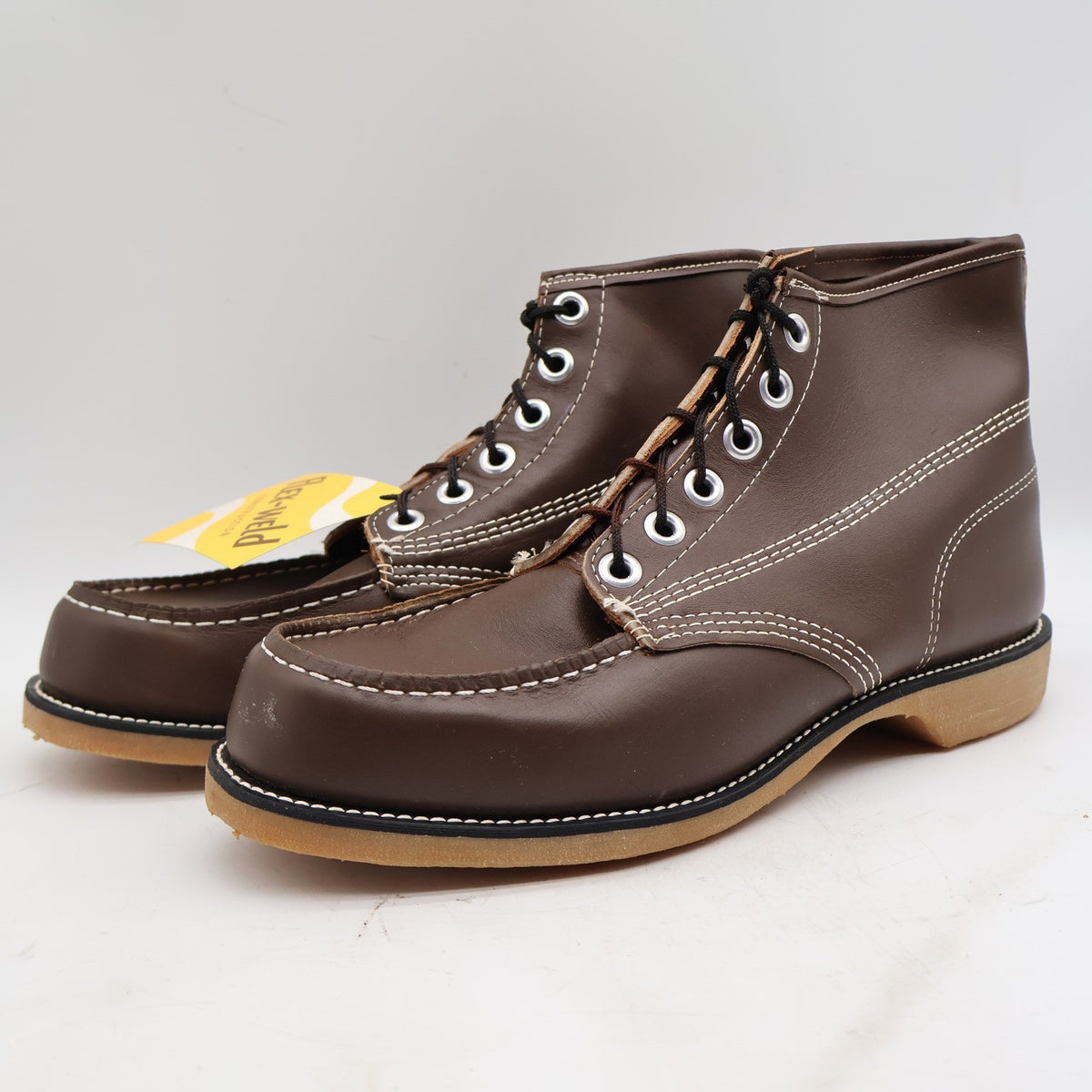 Cedar Crest Work Boots Mens 11 Wide Brown Leather Moc Toe USA Deadstock 16 1625 – photo 3 of 18