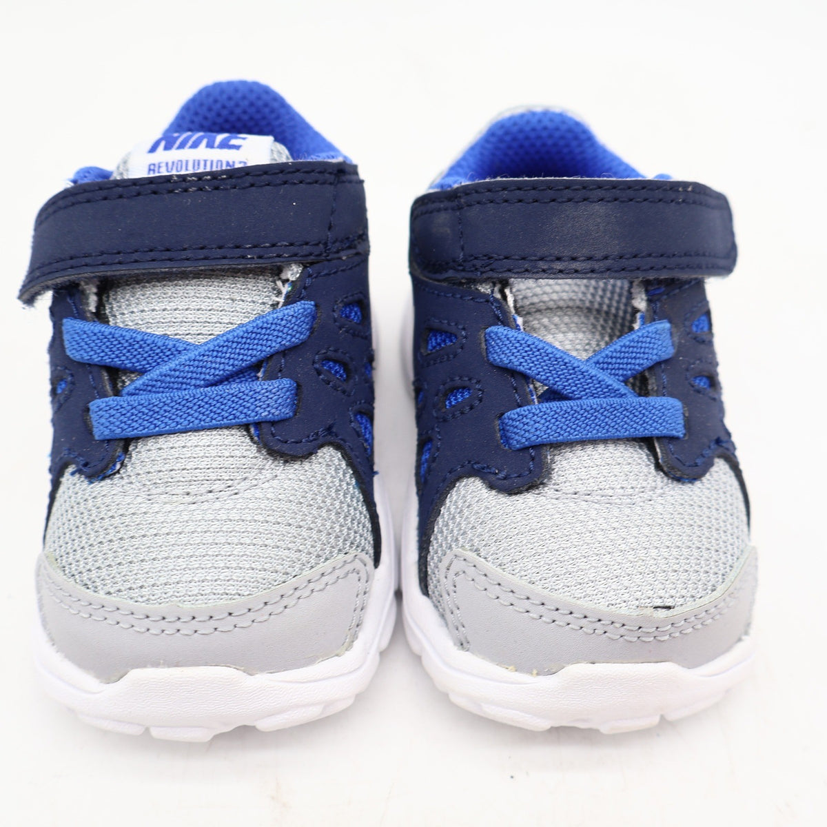 Nike Revolution 2 TDV Toddler 2C Wolf Grey Lyon Blue Mesh Running Shoes 2014 555084-018 – photo 2 of 17