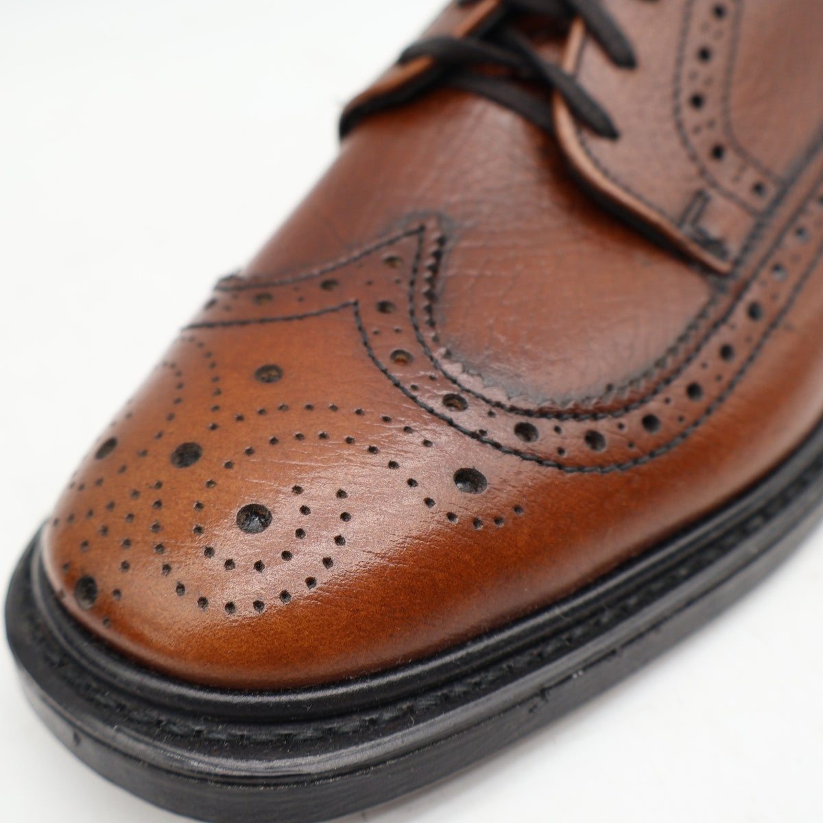 Sandy McGee Wingtip Brogue Oxford Mens 6.5 D Brown Leather Deadstock USA 297 Combo – photo 6 of 18