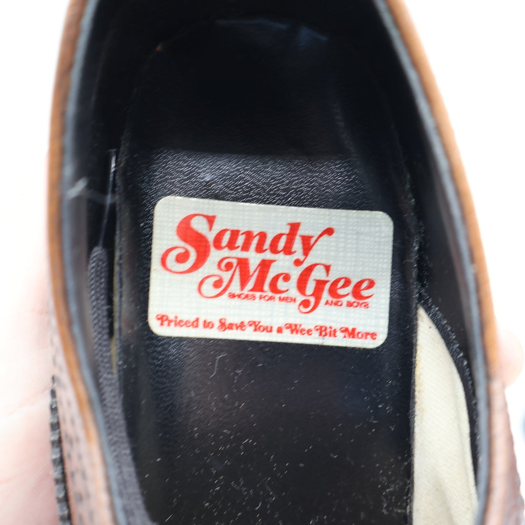 Sandy McGee Wingtip Brogue Oxford Mens 6.5 D Brown Leather Deadstock USA 297 Combo – photo 16 of 18
