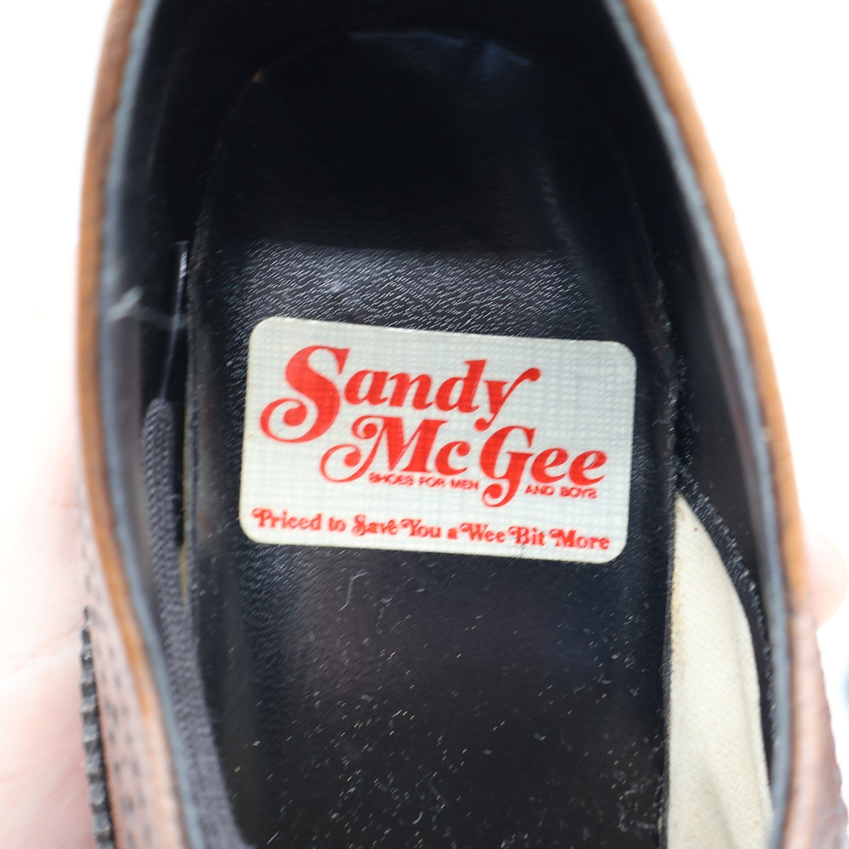Sandy McGee Wingtip Brogue Oxford Mens 6.5 D Brown Leather Deadstock USA 297 Combo – photo 16 of 18