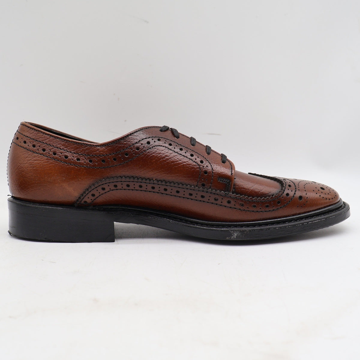 Sandy McGee Wingtip Brogue Oxford Mens 6.5 D Brown Leather Deadstock USA 297 Combo – photo 12 of 18