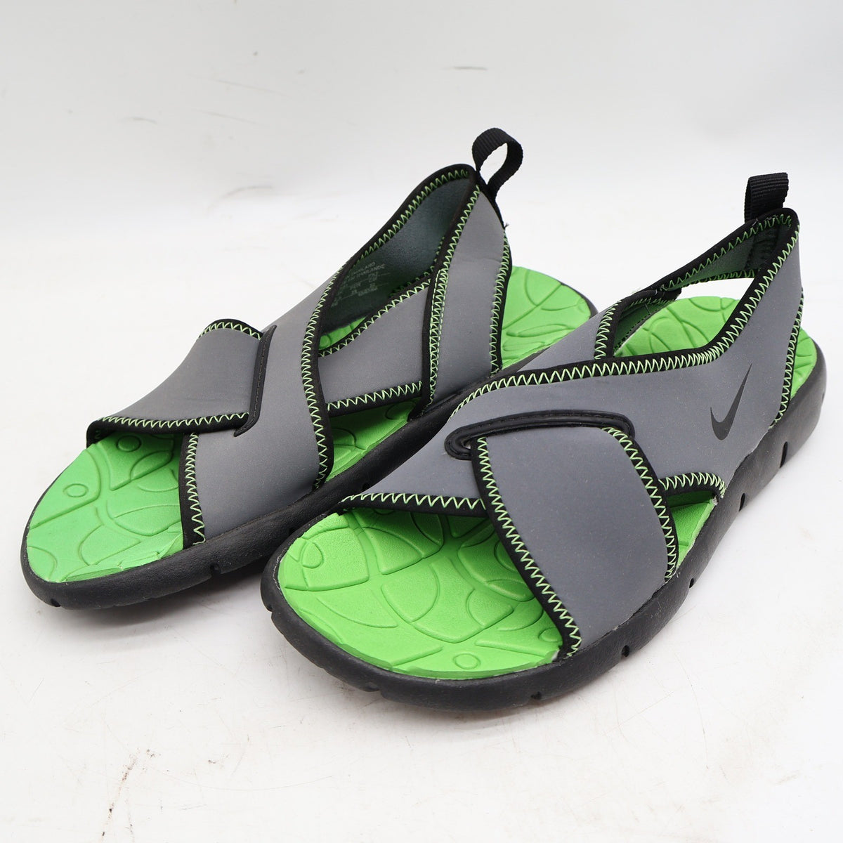 Nike Sunray VIII GS PS Kids 3Y Grey Green Black Water Sandals Deadstock 314616-001 – photo 3 of 17