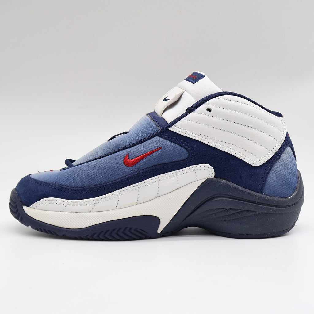 Nike Air Flight 00 GS Kids 5Y Vintage 2000 Deadstock White Navy Blue Basketball Shoes
