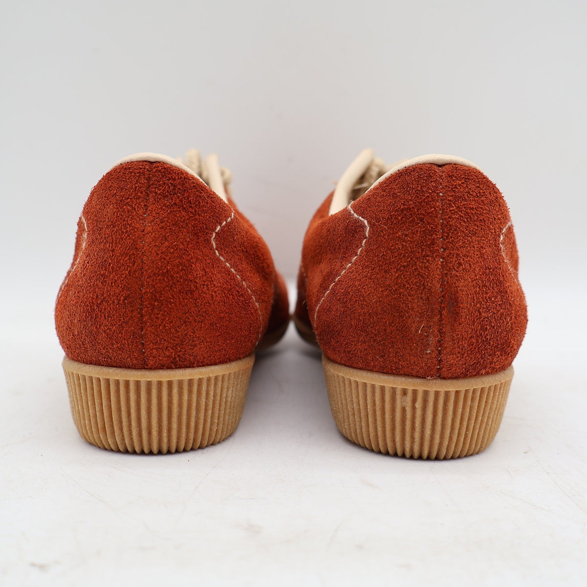 Dashers Vintage Kids 2C Rust Orange Suede Oxford Sneakers Gum Sole Deadstock 2304 – photo 8 of 17