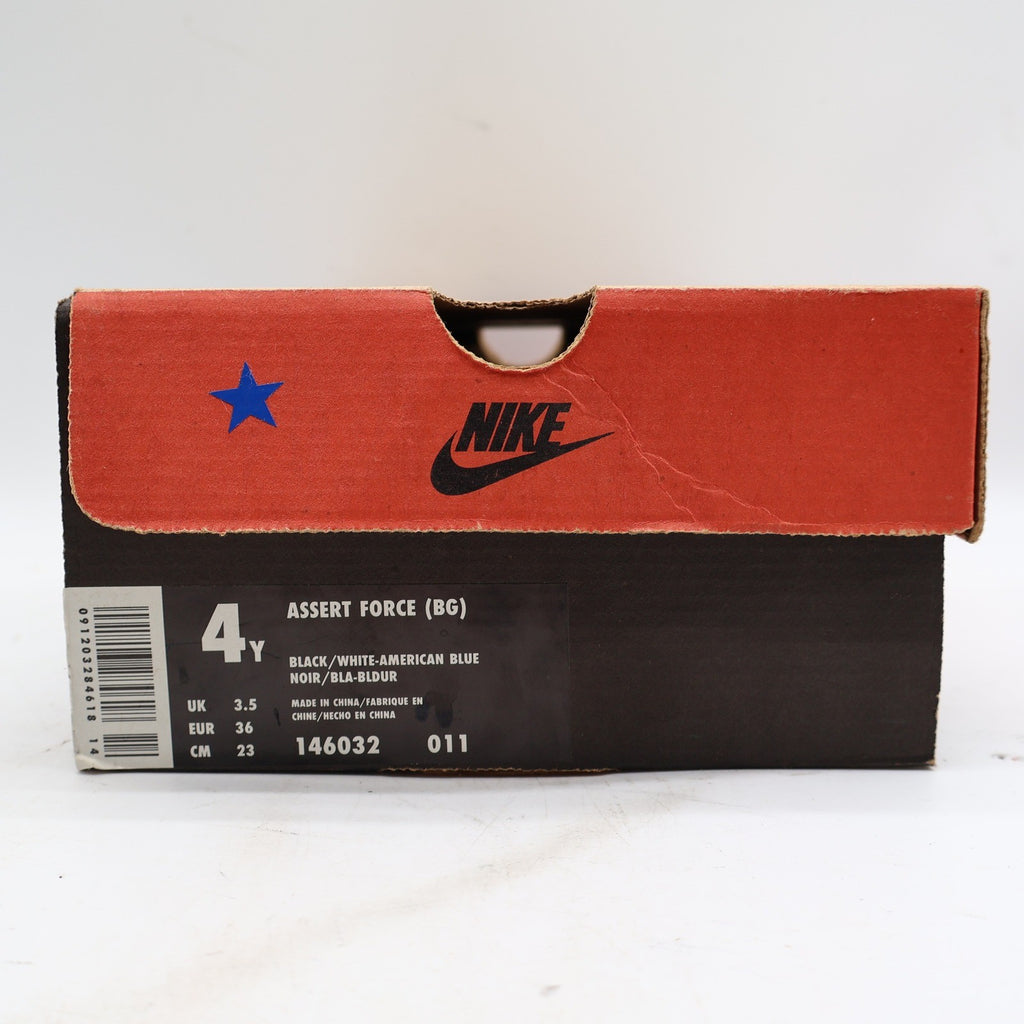 Nike Assert Force BG Kids 4Y Vintage 1998 Deadstock Black Blue White Basketball Shoes