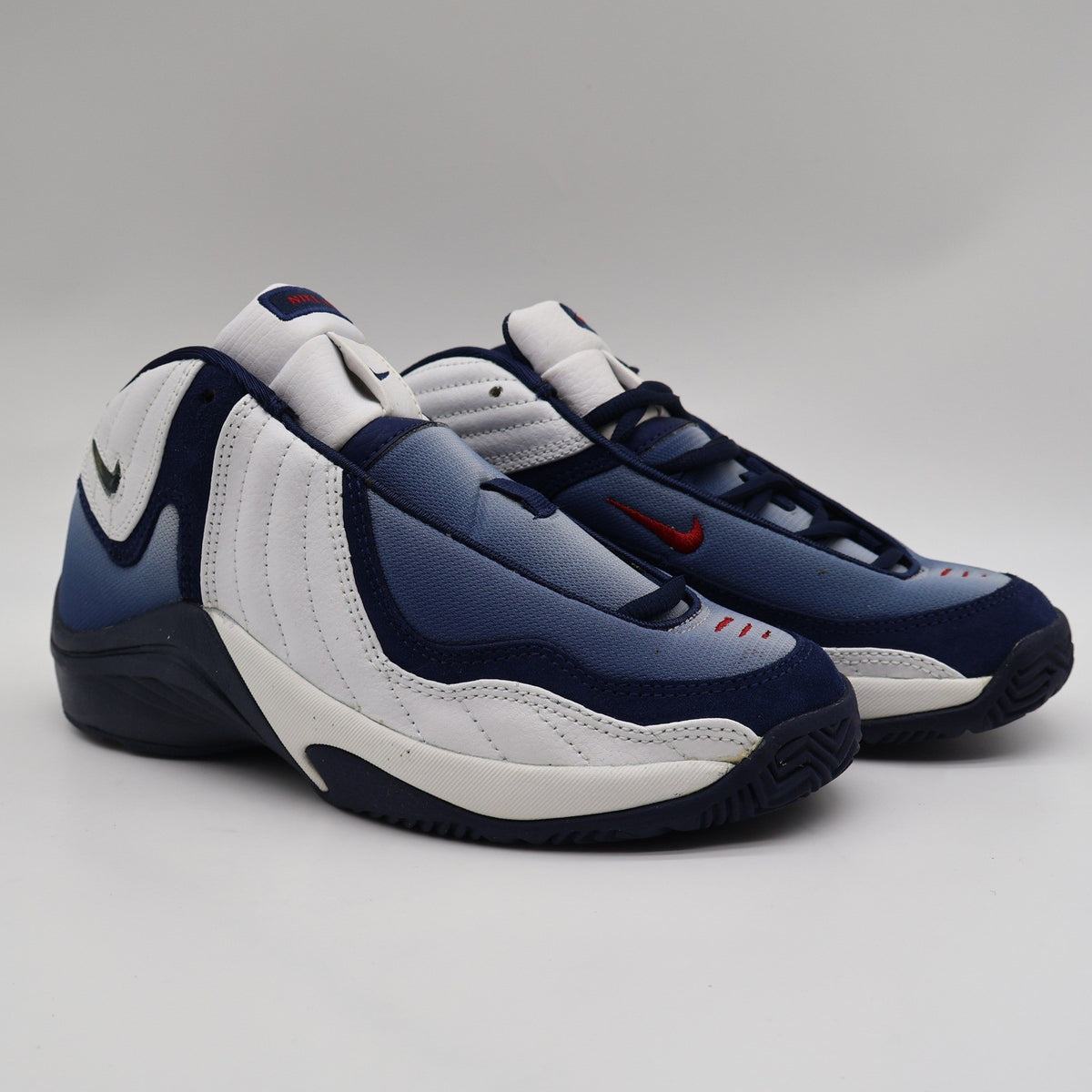 Nike Air Flight 00 GS Kids 5Y Vintage 2000 Deadstock White Navy Blue Basketball Shoes