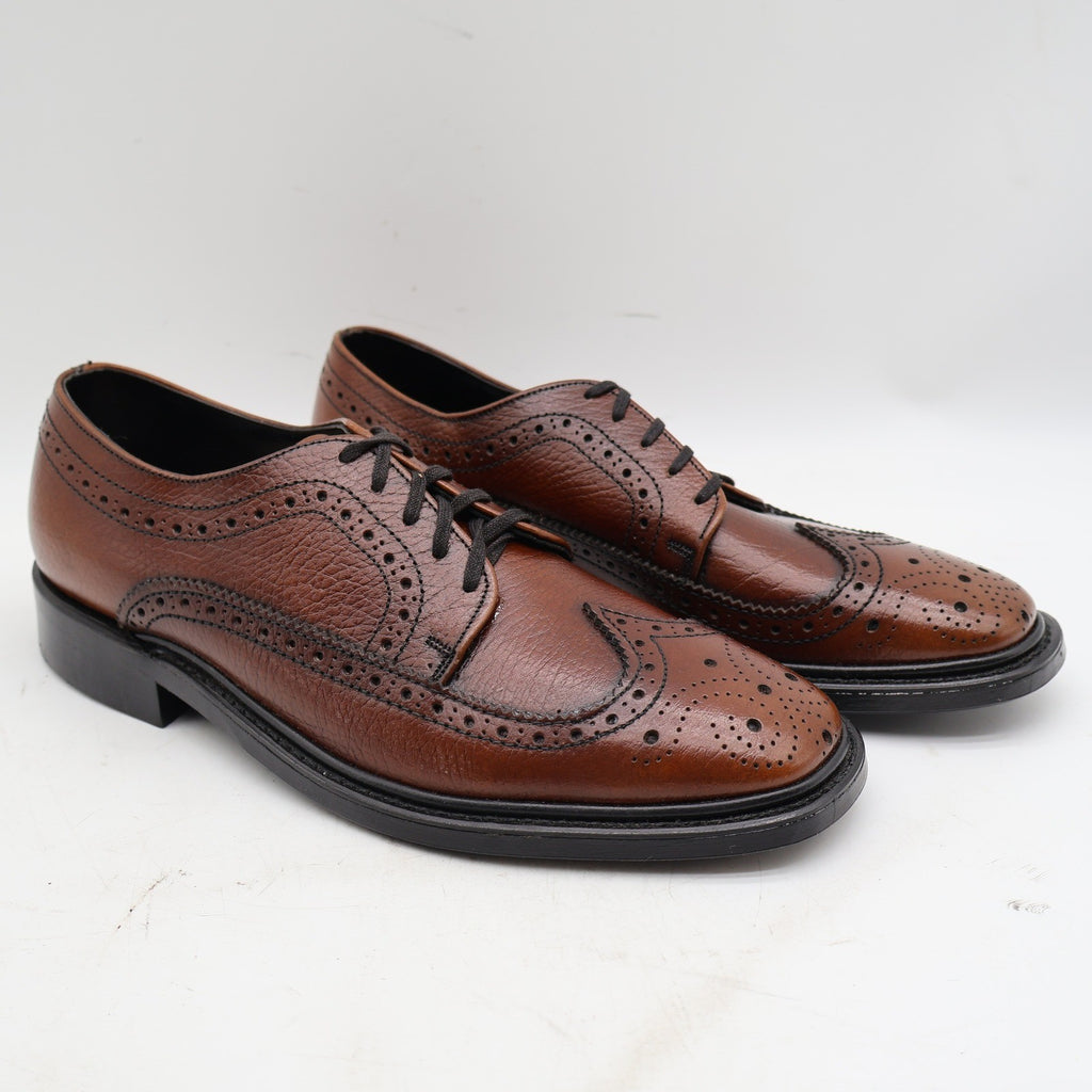 Sandy McGee Wingtip Brogue Oxford Mens 6.5 D Brown Leather Deadstock USA 297 Combo – photo 2 of 18