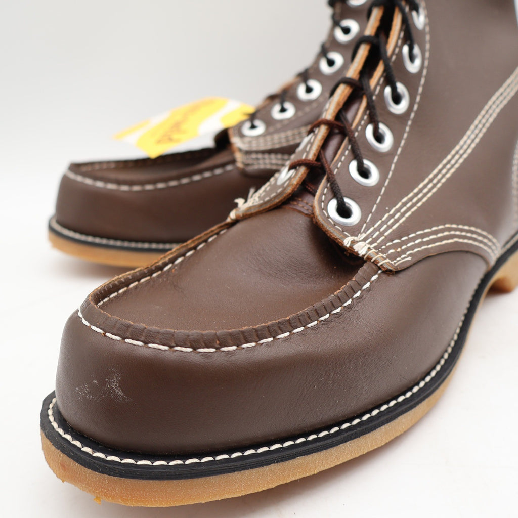 Cedar Crest Work Boots Mens 11 Wide Brown Leather Moc Toe USA Deadstock 16 1625 – photo 6 of 18