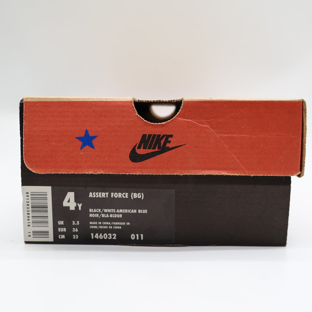 Nike Assert Force BG Kids 4Y Vintage 1998 Deadstock Black Blue Basketball Shoes