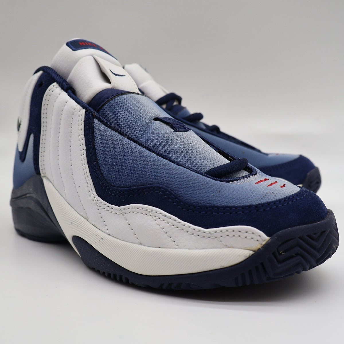 Nike Air Flight 00 GS Kids 5Y Vintage 2000 Deadstock White Navy Blue Basketball Shoes