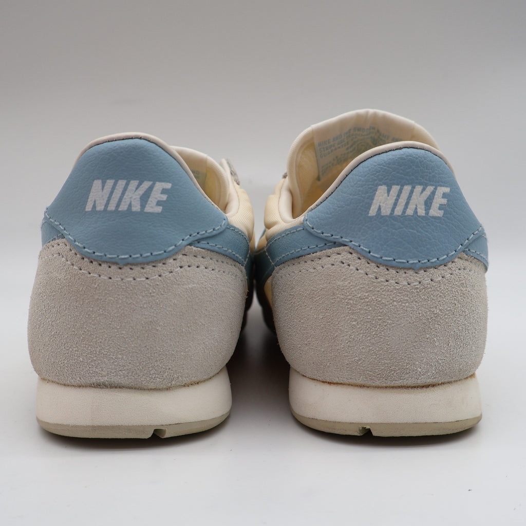 Nike Bongo W/SFT B Kids 13 Vintage 1986 Deadstock Beige Blue Nylon Suede Sneakers