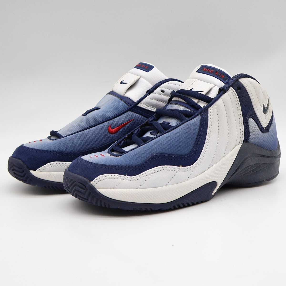 Nike Air Flight 00 GS Kids 5Y Vintage 2000 Deadstock White Navy Blue Basketball Shoes