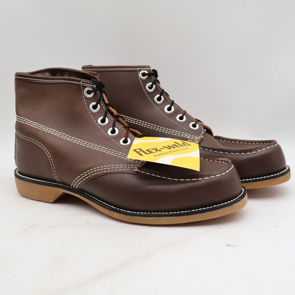 Cedar Crest Work Boots Mens 11 Wide Brown Leather Moc Toe USA Deadstock 16 1625 – photo 2 of 18