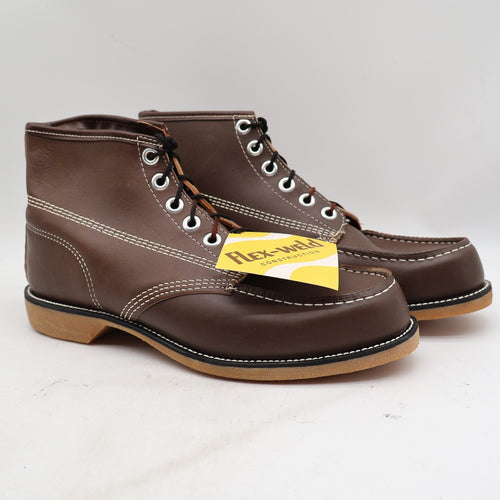 Cedar Crest Work Boots Mens 11 Wide Brown Leather Moc Toe USA Deadstock 16 1625 – photo 2 of 18