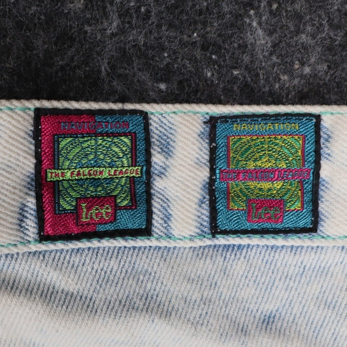 Lee Girls 10 Regular W24 Vintage 90s Sky Acid Wash High Waist Tight Fit Ankle Zip Jeans NWT Deadstock
