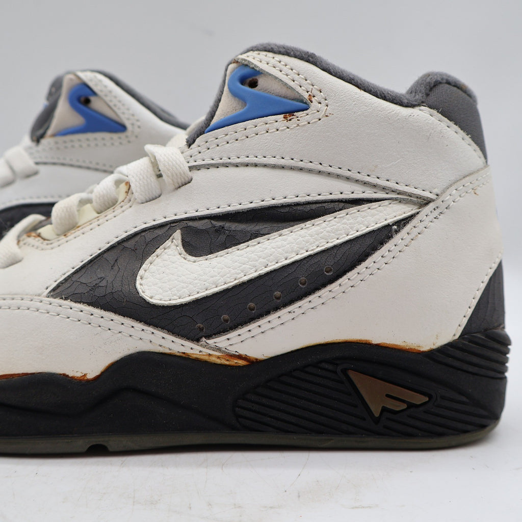 Nike Air Sonic Flight Mid Kids 2.5Y Vintage 1992 White Graphite Lake Blue deadstock