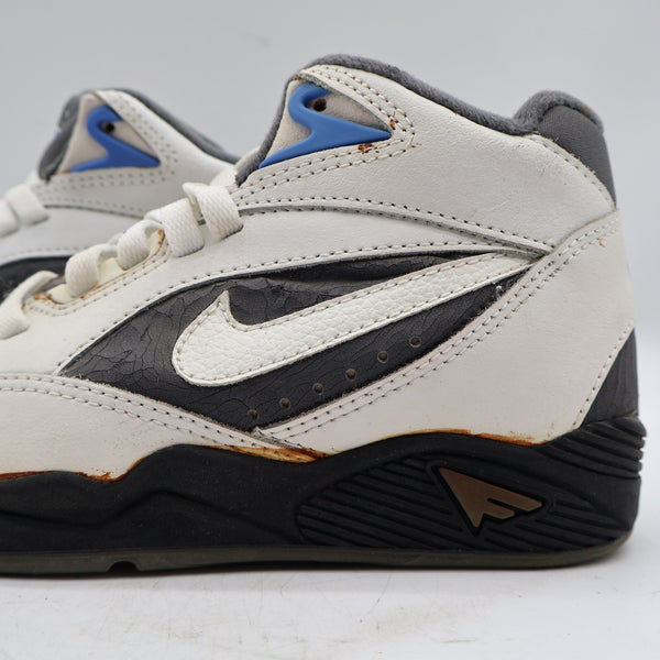 Nike Air Sonic Flight Mid Kids 2.5Y Vintage 1992 White Graphite Lake Blue deadstock