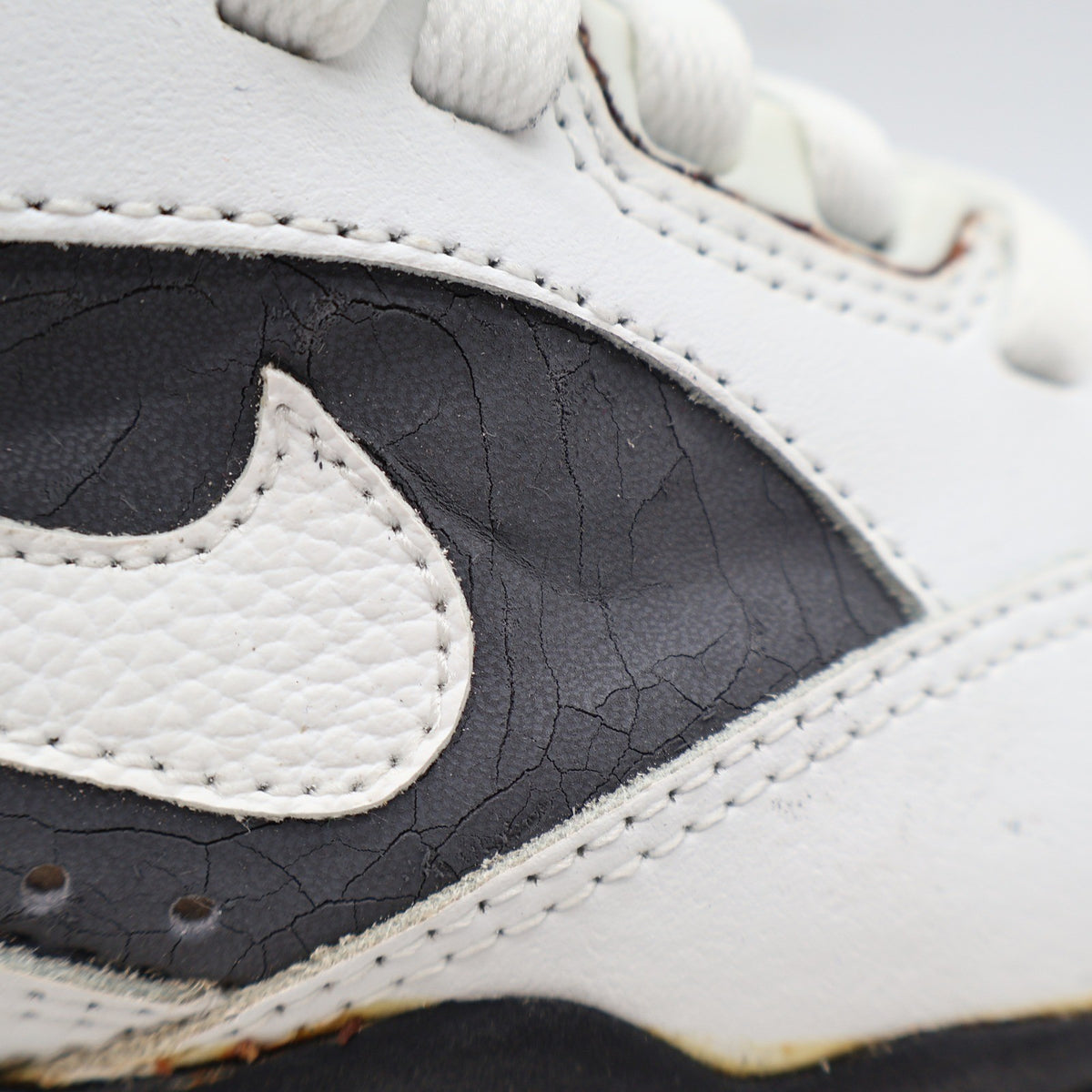 Nike Air Sonic Flight Mid Kids 2.5Y Vintage 1992 White Graphite Lake Blue Deadstock