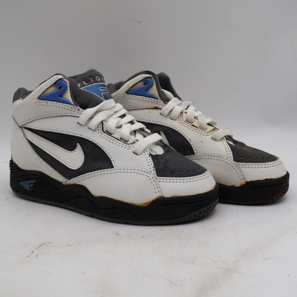 Nike Air Sonic Flight Mid Kids 2.5Y Vintage 1992 White Graphite Lake Blue Deadstock