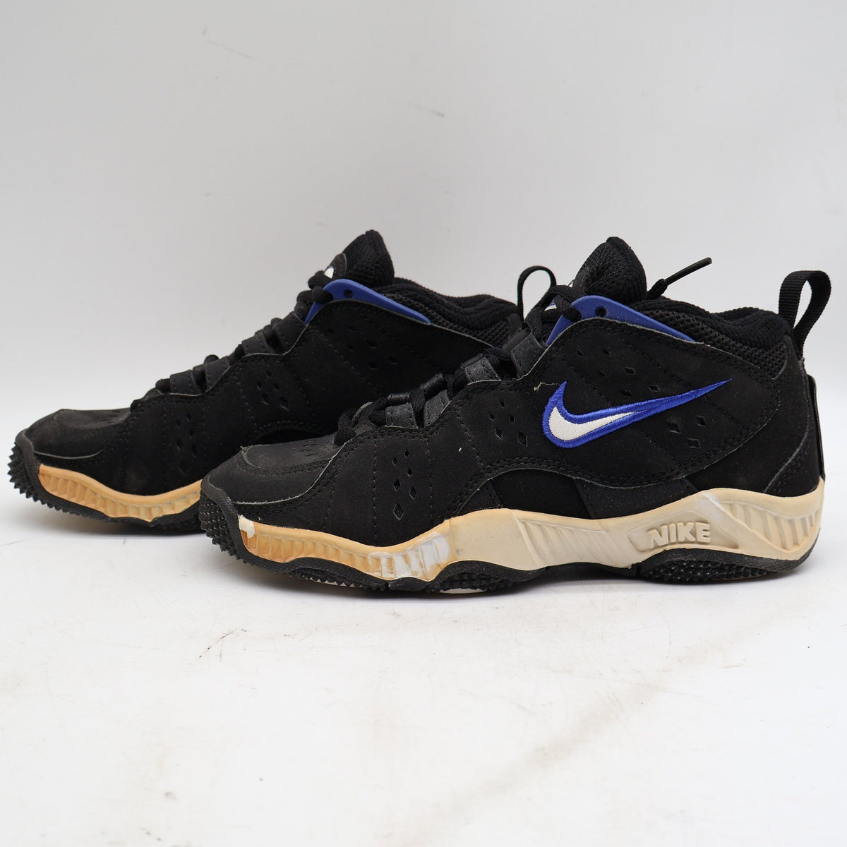 Nike Assert Force BG Kids 5Y Vintage 1998 Deadstock Black American Blue Basketball Shoes