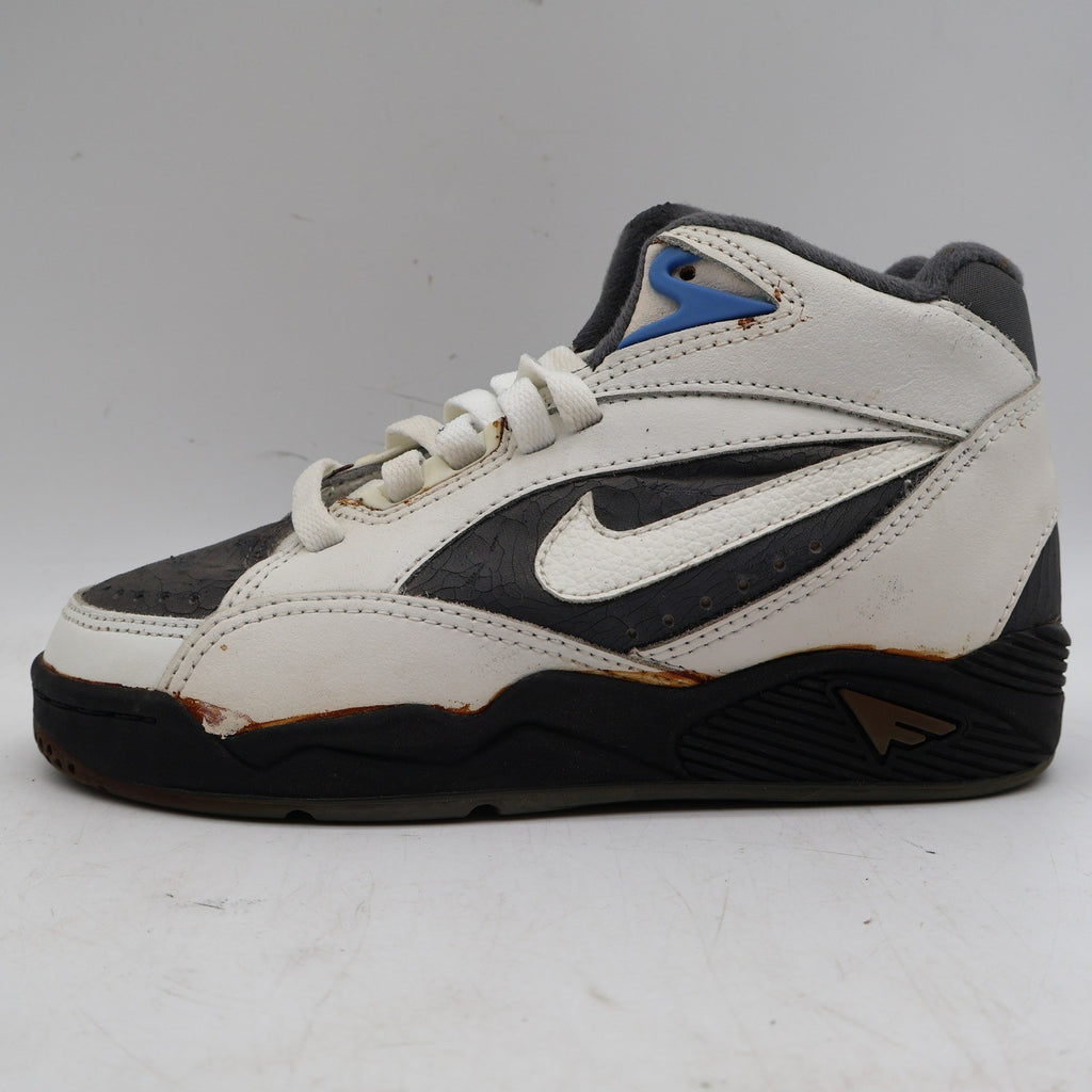 Nike Air Sonic Flight Mid Kids 2.5Y Vintage 1992 White Graphite Lake Blue Deadstock