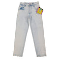 Lee Girls 10 Regular W24 Vintage 90s Sky Acid Wash High Waist Tight Fit Ankle Zip Jeans NWT Deadstock