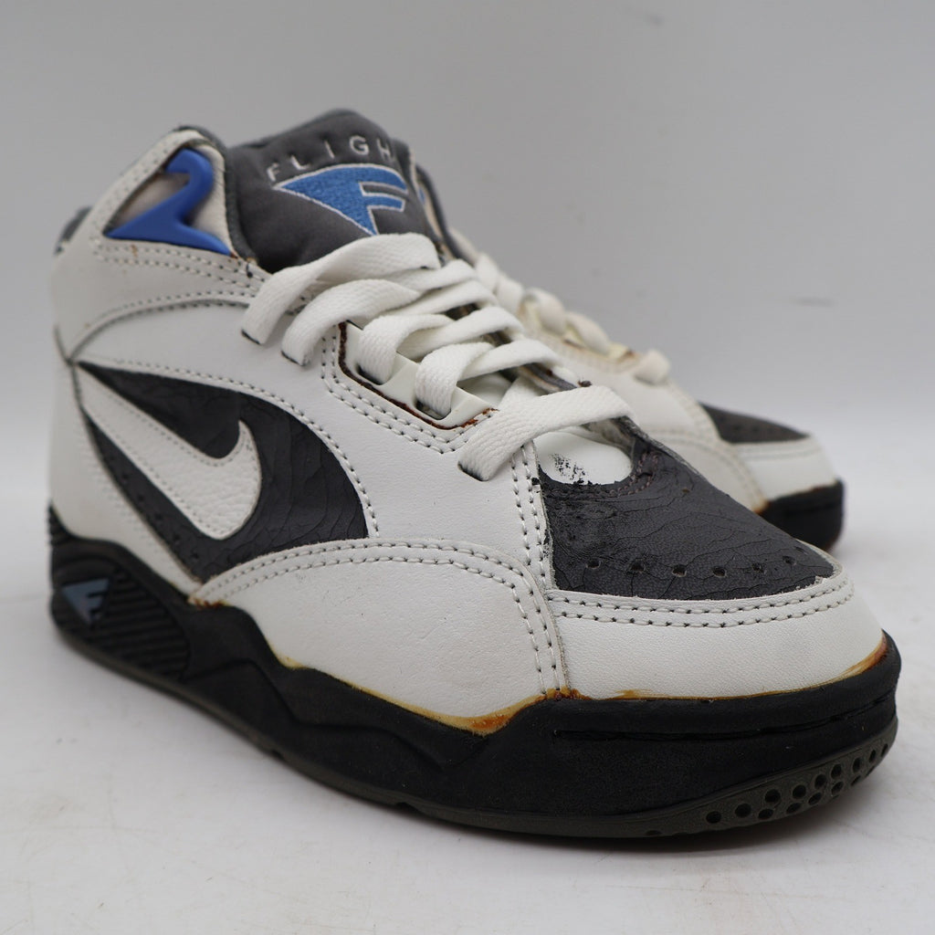 Nike Air Sonic Flight Mid Kids 2.5Y Vintage 1992 White Graphite Lake Blue Deadstock