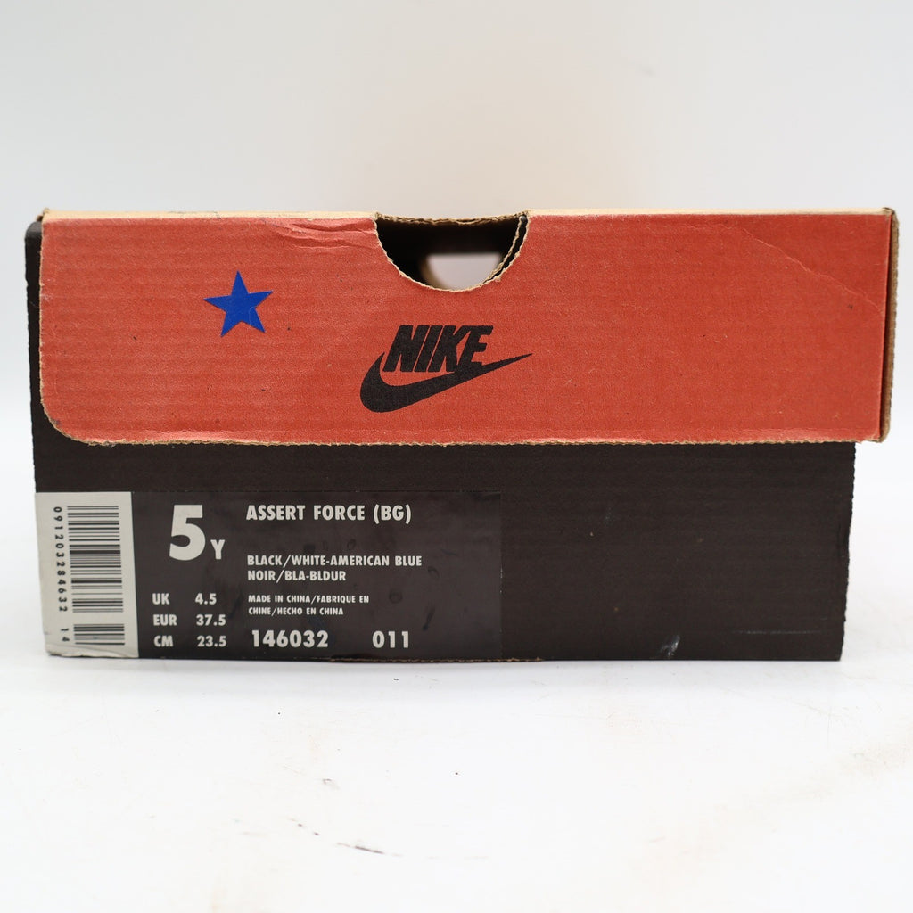 Nike Assert Force BG Kids 5Y Vintage 1998 Deadstock Black American Blue Basketball Shoes