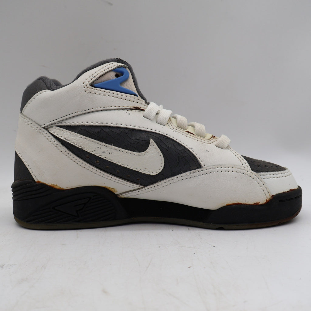 Nike Air Sonic Flight Mid Kids 2.5Y Vintage 1992 White Graphite Lake Blue Deadstock