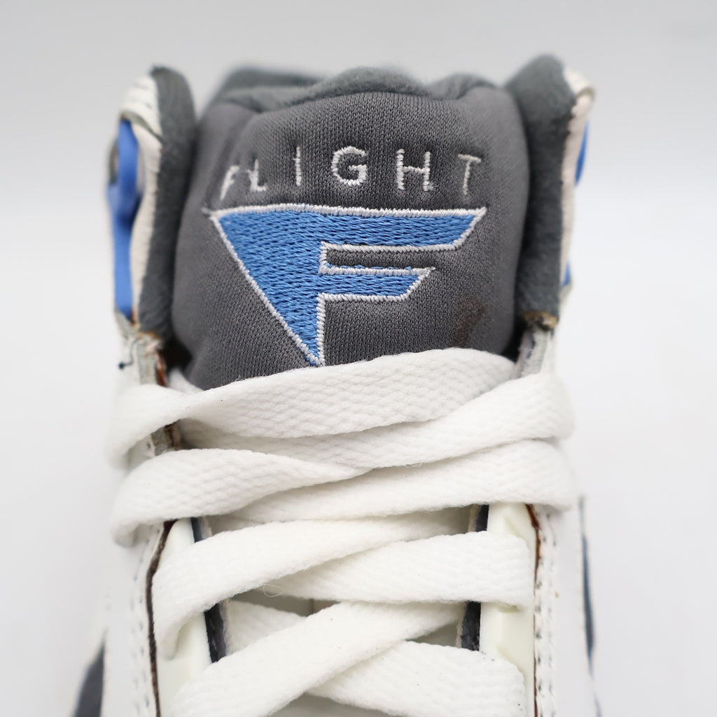 Nike Air Sonic Flight Mid Kids 2.5Y Vintage 1992 White Graphite Lake Blue Deadstock
