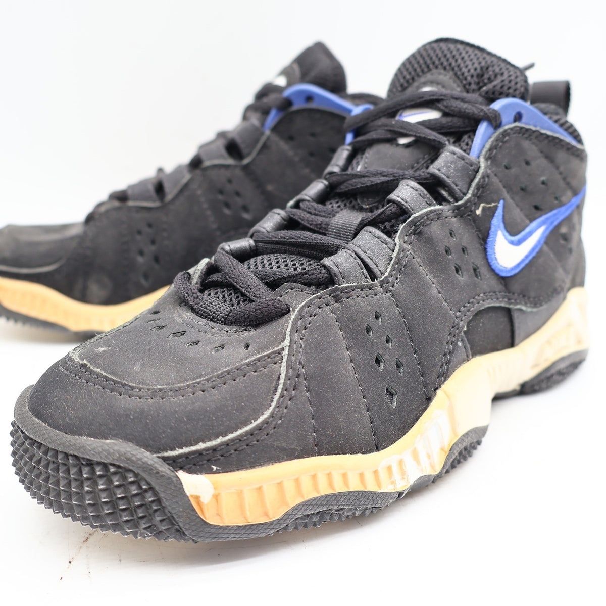 Nike Assert Force BG Kids 5Y Vintage 1998 Deadstock Black American Blue Basketball Shoes