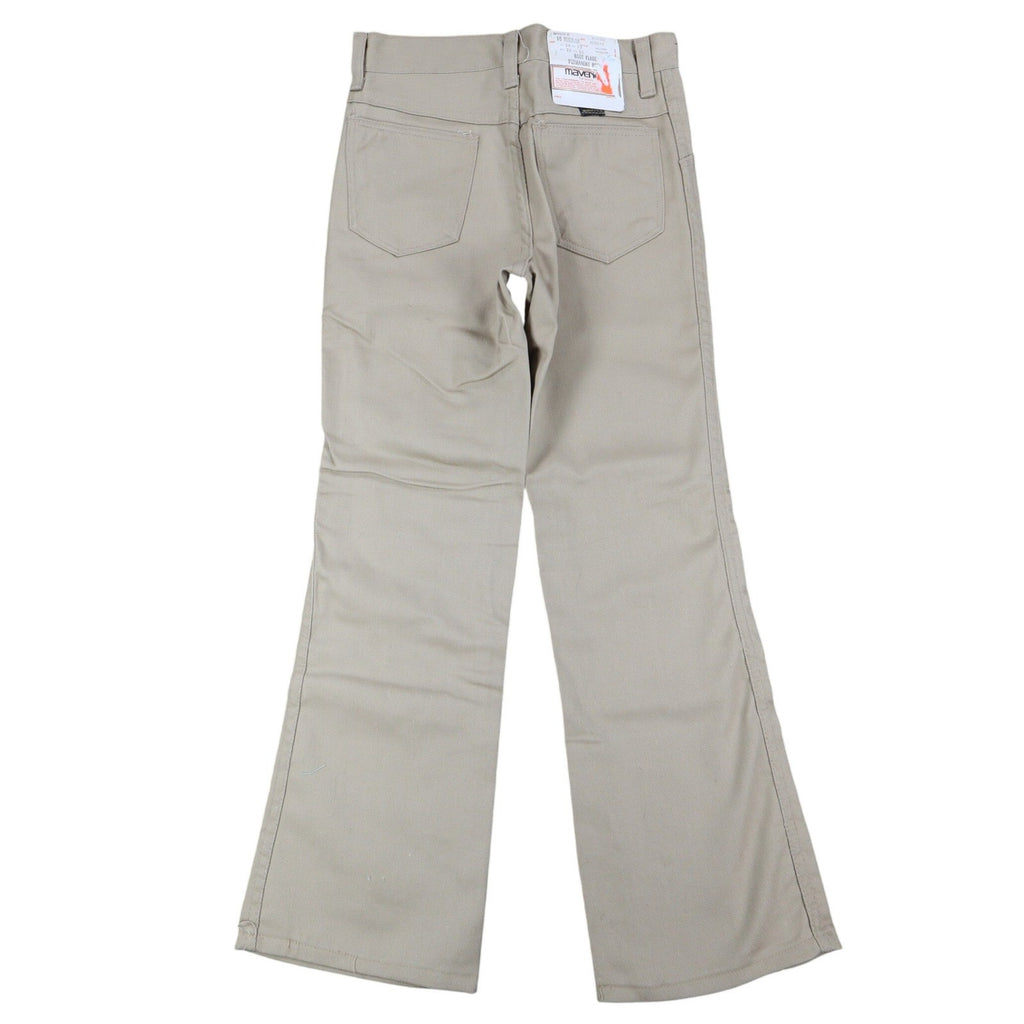 Maverick Boot Flare Pants Boys 10 Regular Vintage 70s Tan Khaki USA Deadstock