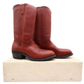 Double-H Vintage 70s Western Boots Mens 8D Brown Steel Toe Leather 1510 NIB