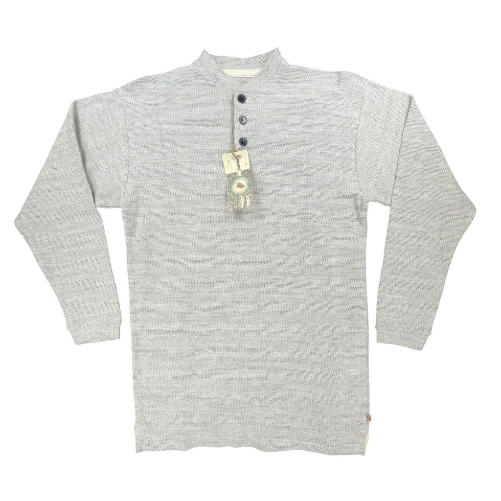 Ferruche Vintage 90s Henley Shirt Mens XL Gray Cotton Deadstock NWT