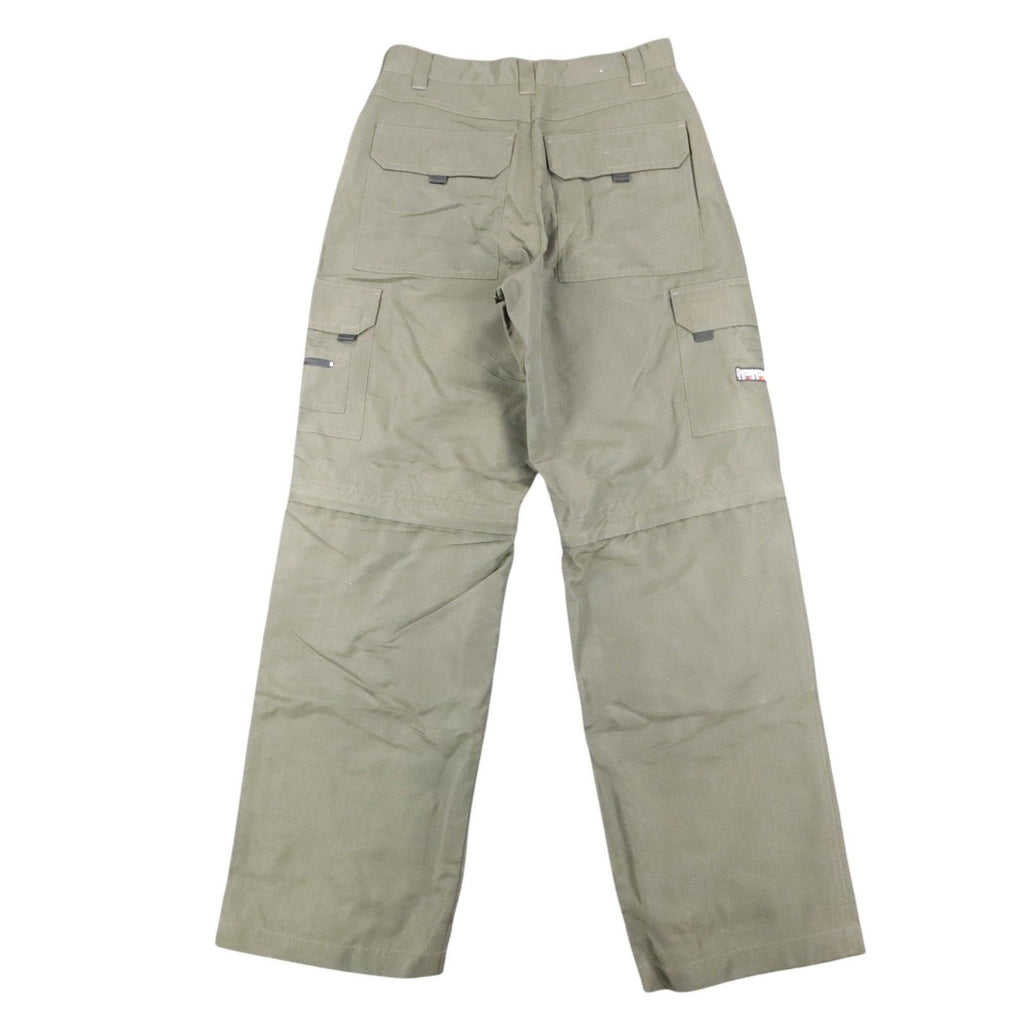 Lee Pipes Convertible Cargo Pants Boys 16R Vintage 90s Olive Nylon Wide Leg NWT