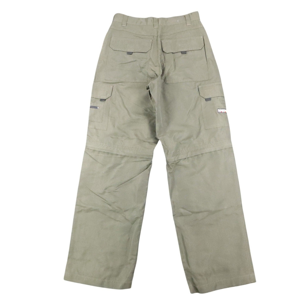 Lee Pipes Convertible Cargo Pants Boys 16R Vintage 90s Olive Nylon Wide Leg NWT